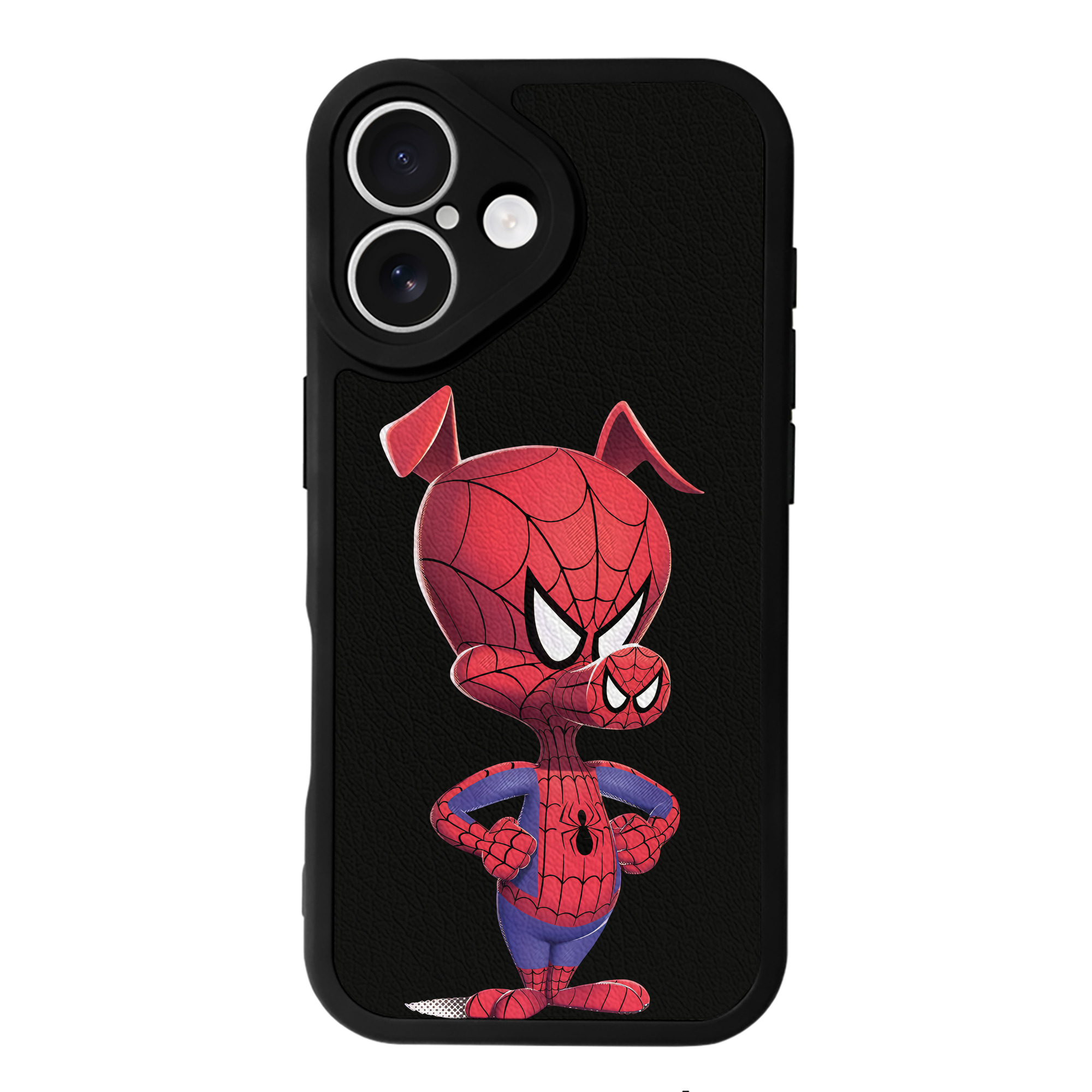 Spider Man スパイダーマン 【iPhone 16シリーズ対応】シリコンスマホケース（レザー調） 材質：シリコン